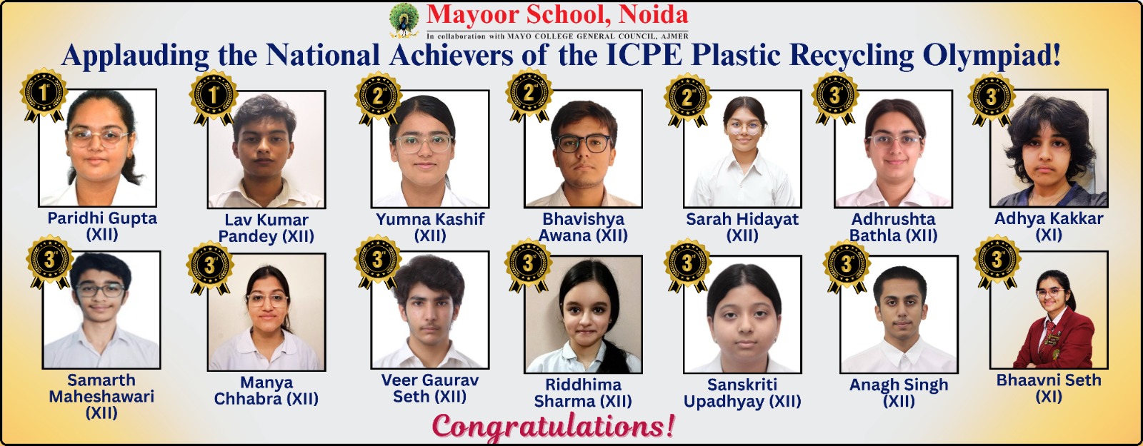 Proud Moment: National Achievers of ICPE Olympiad